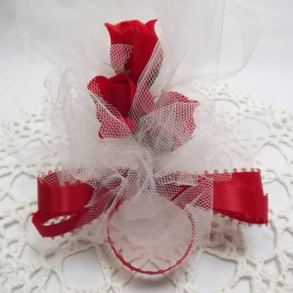 Red Rose Silk Flower Boutonniere - Picture 1 of 3